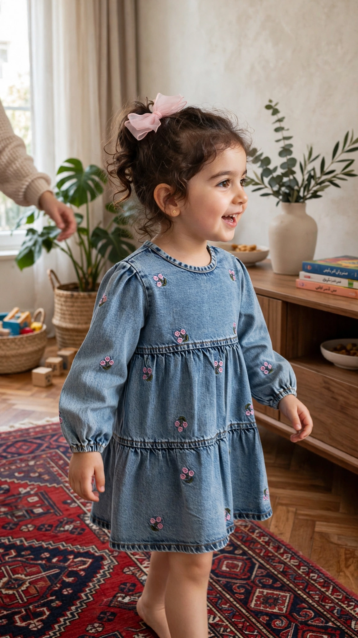 پیراهن دخترانه جین گلریز
